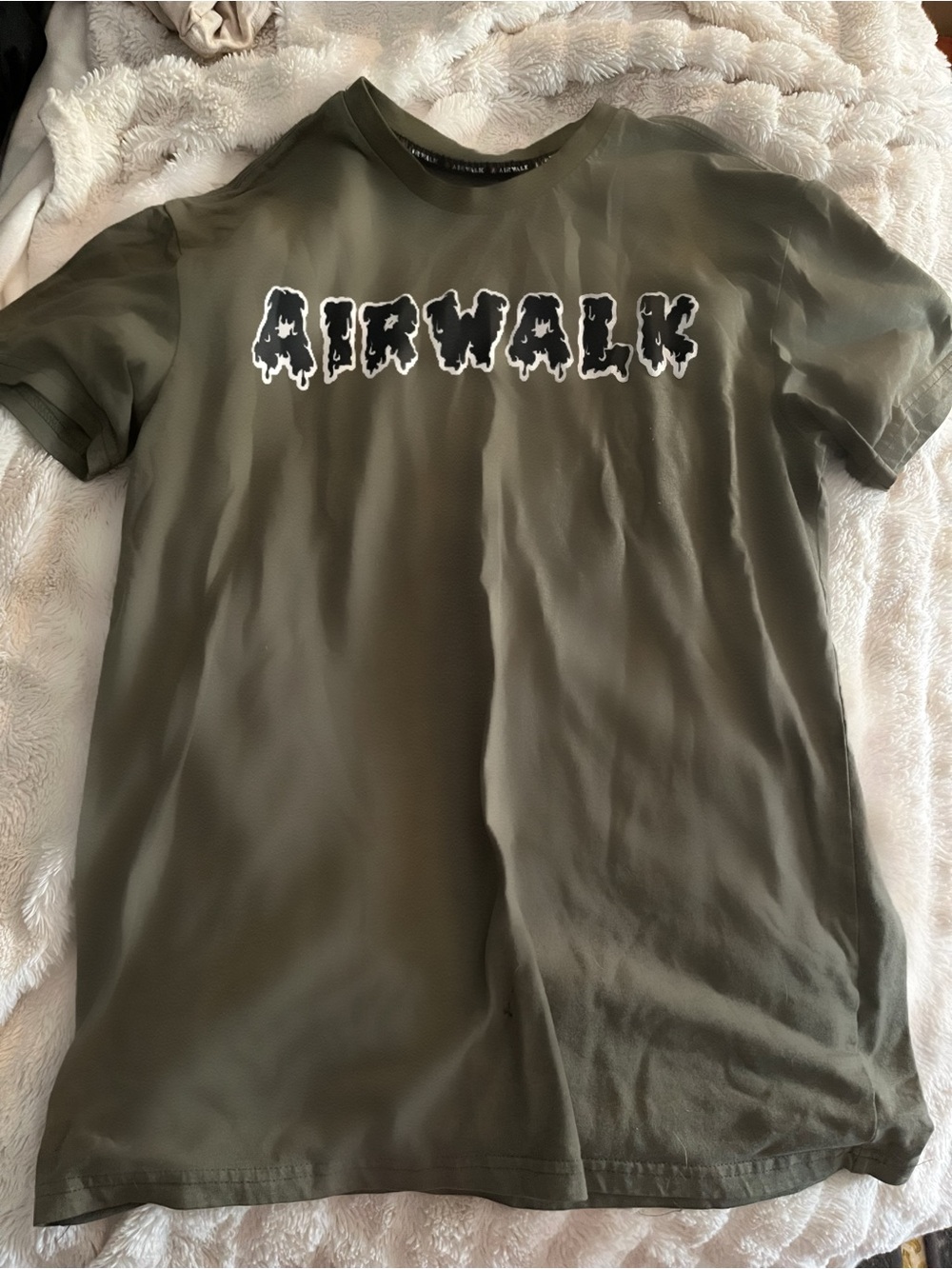 Airwalk Olive Green Short Sleeve Logo Tee